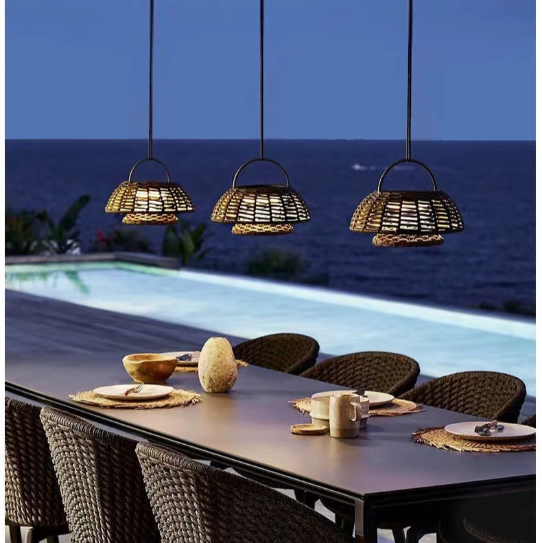 Buitenlamp Vlecht — gevlochten kap, IP65, Ø 32 cm — afbeelding 2