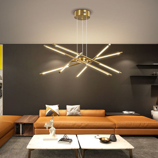 Kroonluchter Gouden Armen — tien lichtpunten, 80 cm — afbeelding 1
