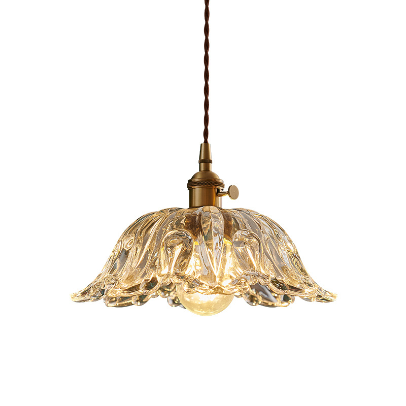 Hanglamp Bloemglas — koper en glas, Ø 21 of 27 cm — afbeelding 3
