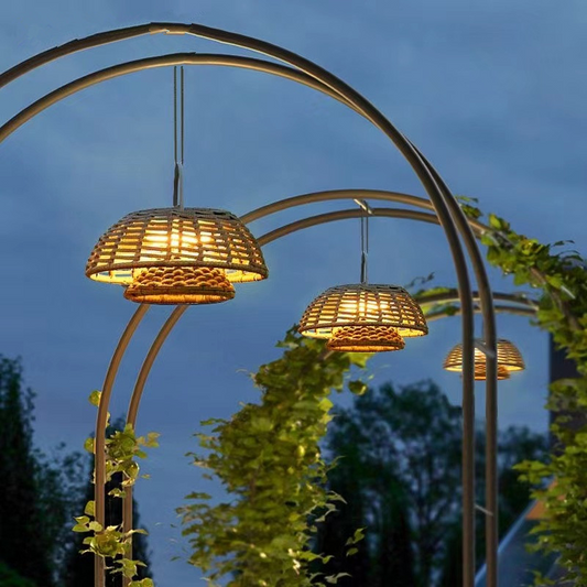 Buitenlamp Vlecht — gevlochten kap, IP65, Ø 32 cm — afbeelding 1