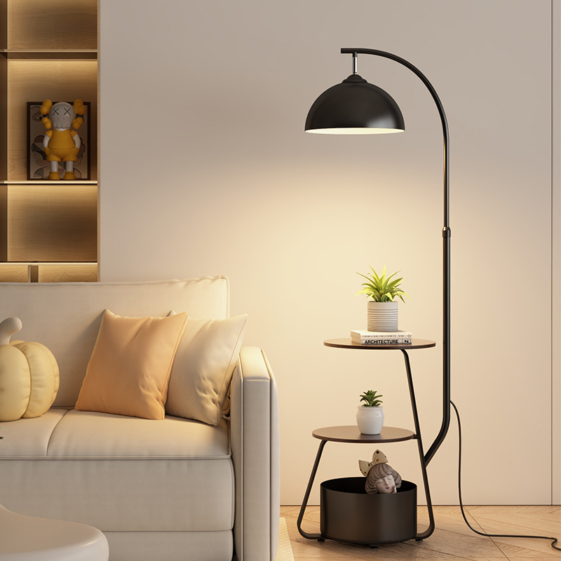 Vloerlamp Noord — met bijzettafel, ijzer, H 162 cm — afbeelding 2