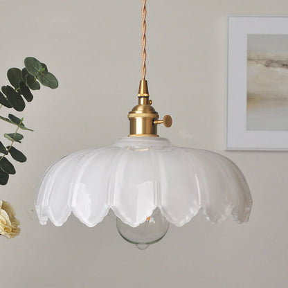 Hanglamp Bloemglas — vier kleuren, fitting E27, 25 cm — afbeelding 5
