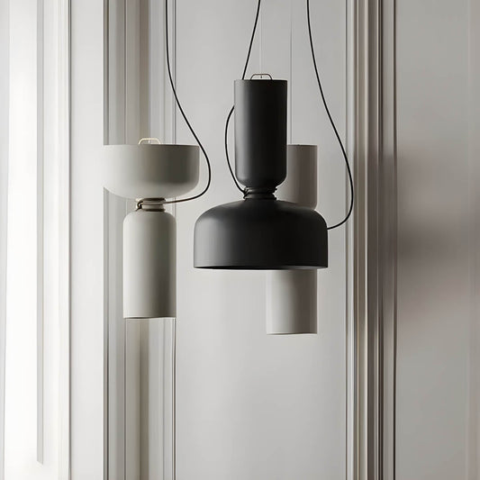 Hanglamp Orlee — ijzer, zes vormen, drie kleuren — afbeelding 1