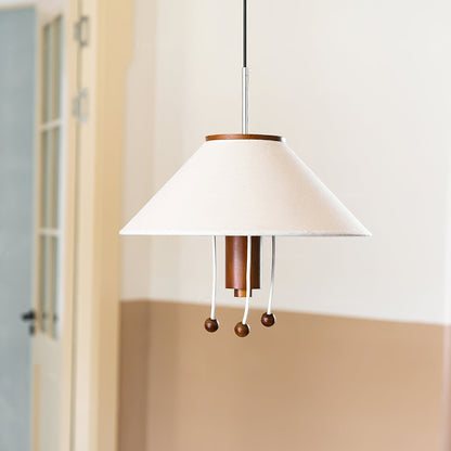 Hanglamp Octopus — metaal, stof en hout, 40 cm — afbeelding 2