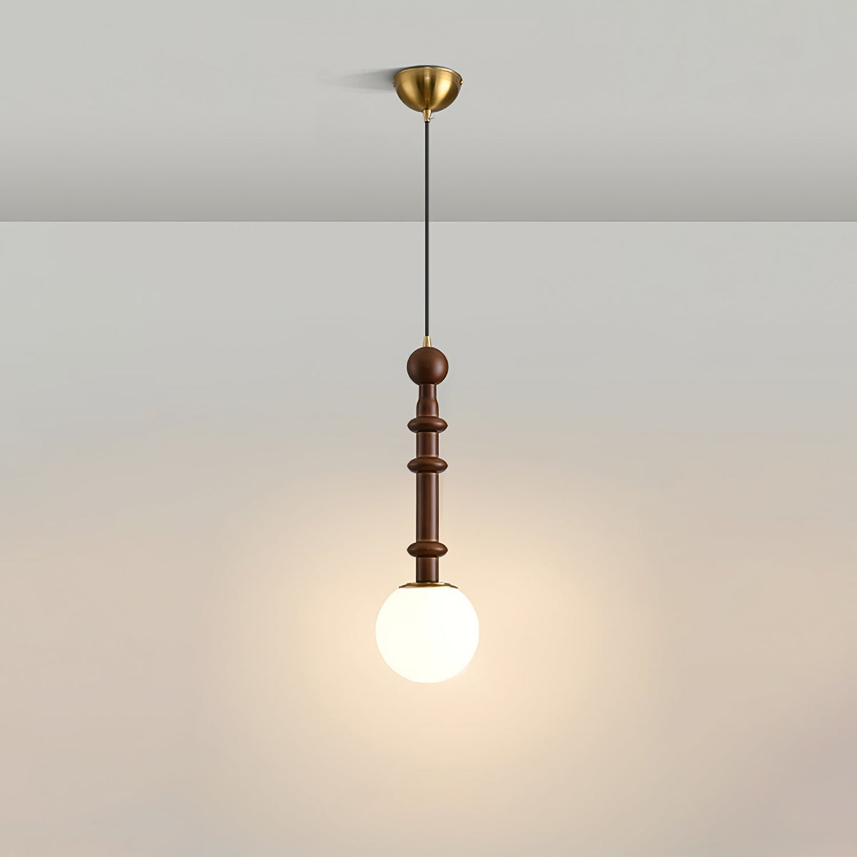 Hanglamp Roma — hout, glas en stof, acht modellen — afbeelding 6