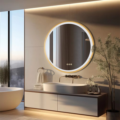 Wandlamp Spiegel — rond, 60 of 80 cm, led-verlichting — afbeelding 3