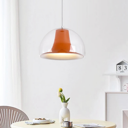 Hanglamp Halfrond — glas en metaal, fitting E27 — afbeelding 4