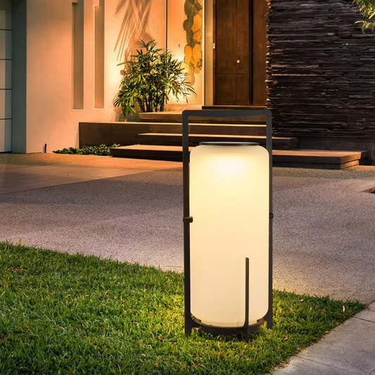 Buitenlamp Terraszuil — glas en roestvrij staal, IP65 — afbeelding 1