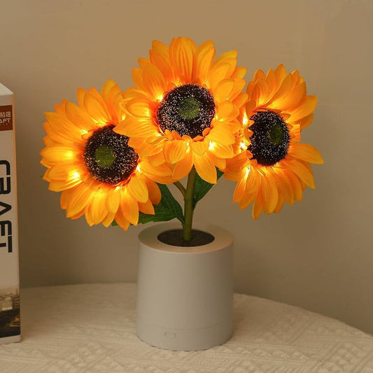 Tafellamp Zonnebloem — ABS, oplaadbaar via USB — afbeelding 1