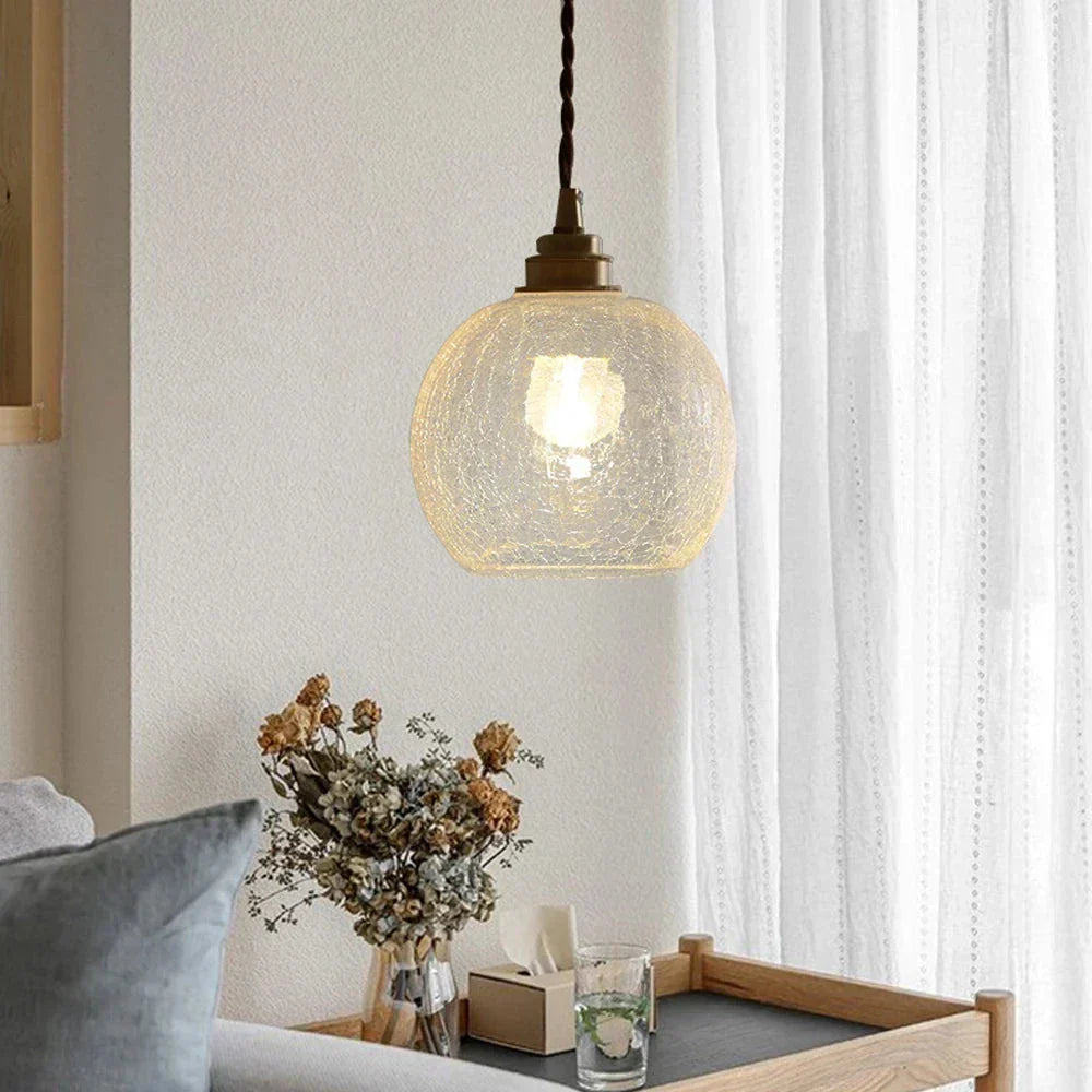 Hanglamp Kristalglas — transparante kap, fitting E27 — afbeelding 2