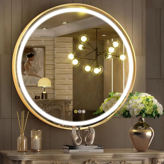 Badkamerspiegel met verlichting — led 24 W, IP44 — afbeelding 1