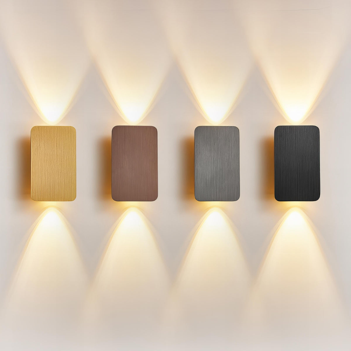 Wandlamp Rechthoek — op-en-neerlicht, aluminium — afbeelding 1