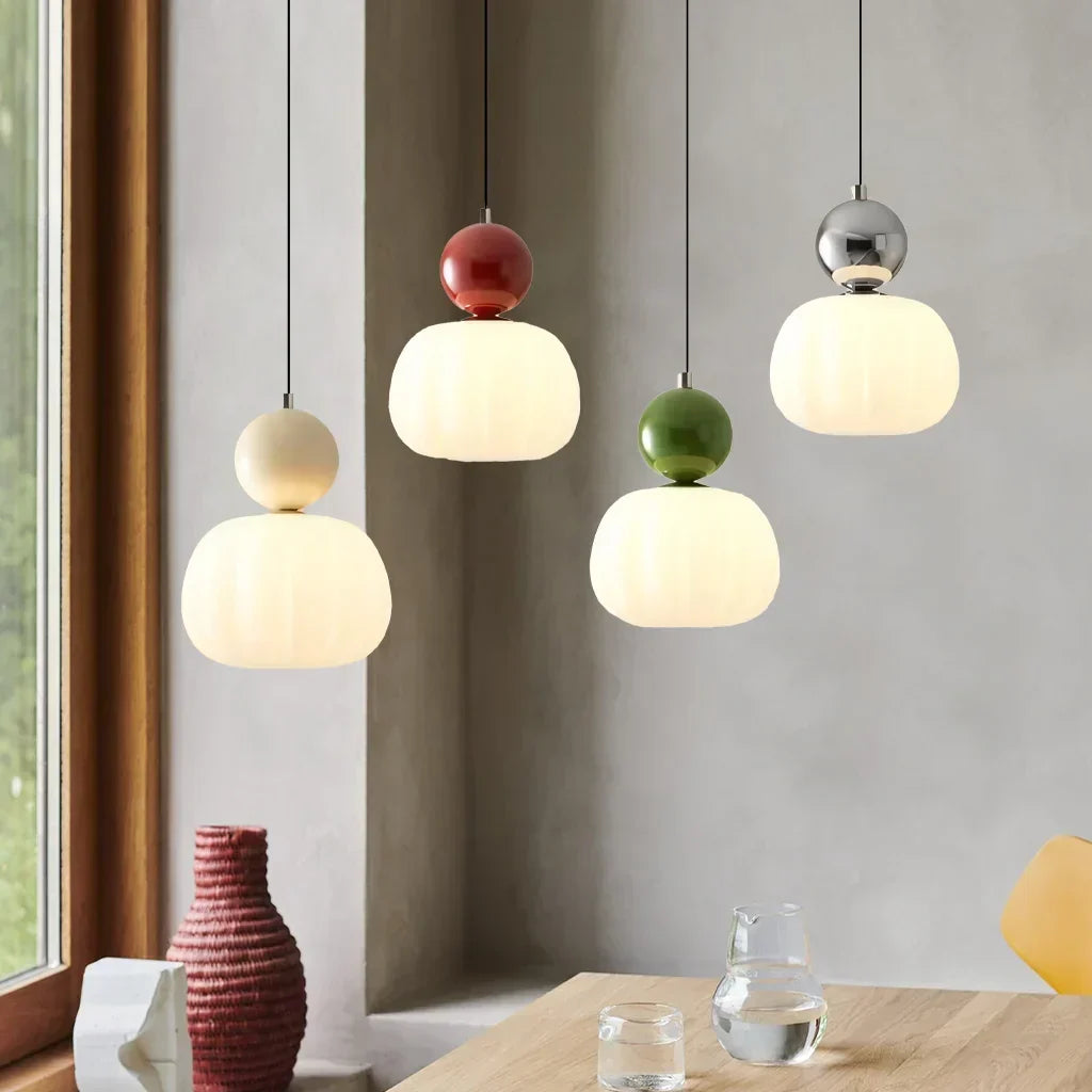 Hanglamp Scout — art deco, vier kleuren kap — afbeelding 1
