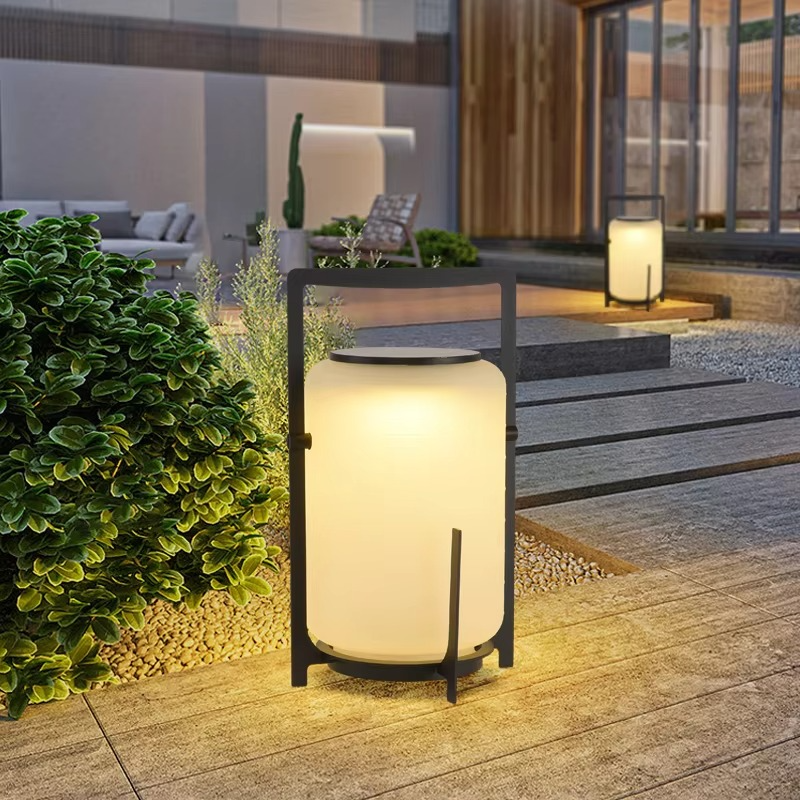 Buitenlamp Terraszuil — glas en roestvrij staal, IP65 — afbeelding 3