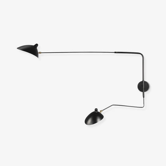 Wandlamp Zwenkarm — draaibare kap, 60 tot 140 cm — afbeelding 1