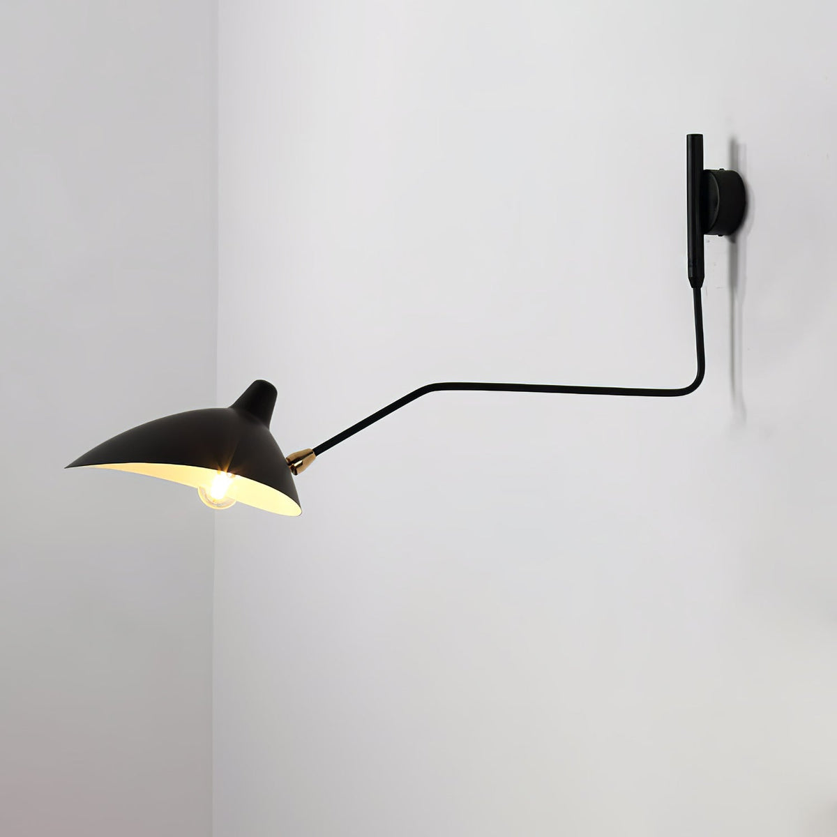 Wandlamp Zwenkarm — draaibare kap, 60 tot 140 cm — afbeelding 5