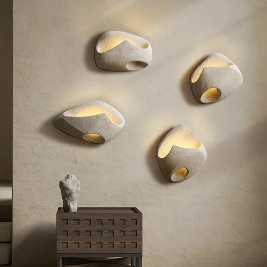 Wandlamp Edda — hars met betonlook, fitting G4 — afbeelding 1