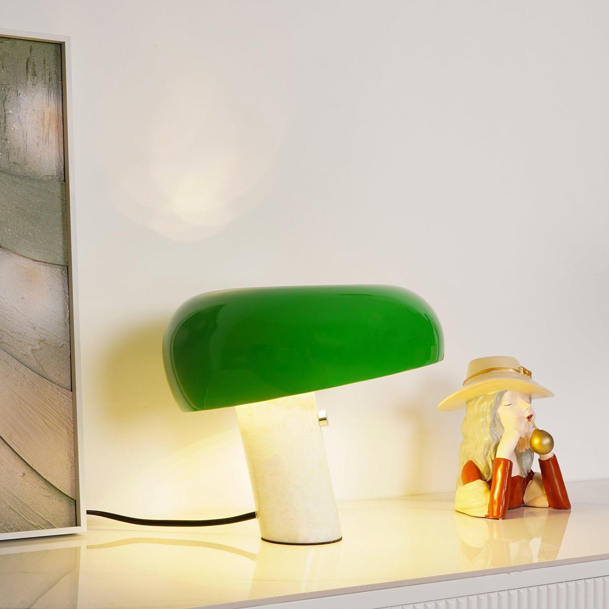 Tafellamp Carrara — marmer en metaal, twee maten — afbeelding 3