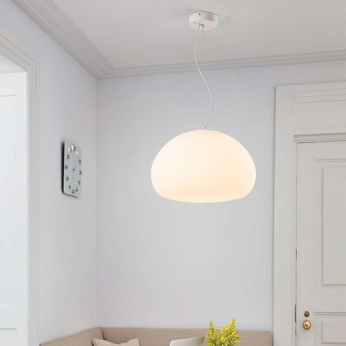 Hanglamp Mistglas — fitting E27, twee diameters — afbeelding 3