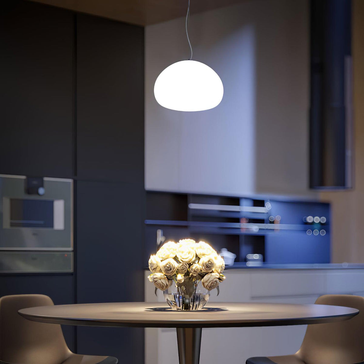 Hanglamp Mistglas — fitting E27, twee diameters — afbeelding 2
