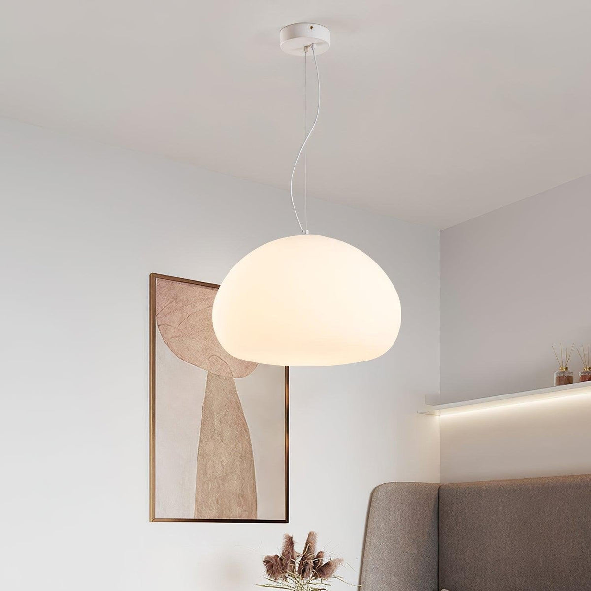 Hanglamp Mistglas — fitting E27, twee diameters — afbeelding 1