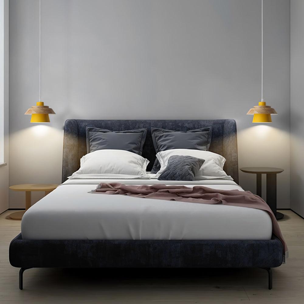 Hanglamp Steen en Hout — metaal en hout, fitting E27 — afbeelding 7