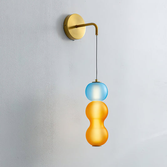 Wandlamp Klokbloem — goudkleurig, twee hoogtes — afbeelding 1