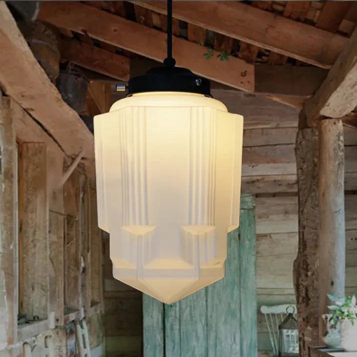 Hanglamp Melkglas — geometrische kap, vijf modellen — afbeelding 2