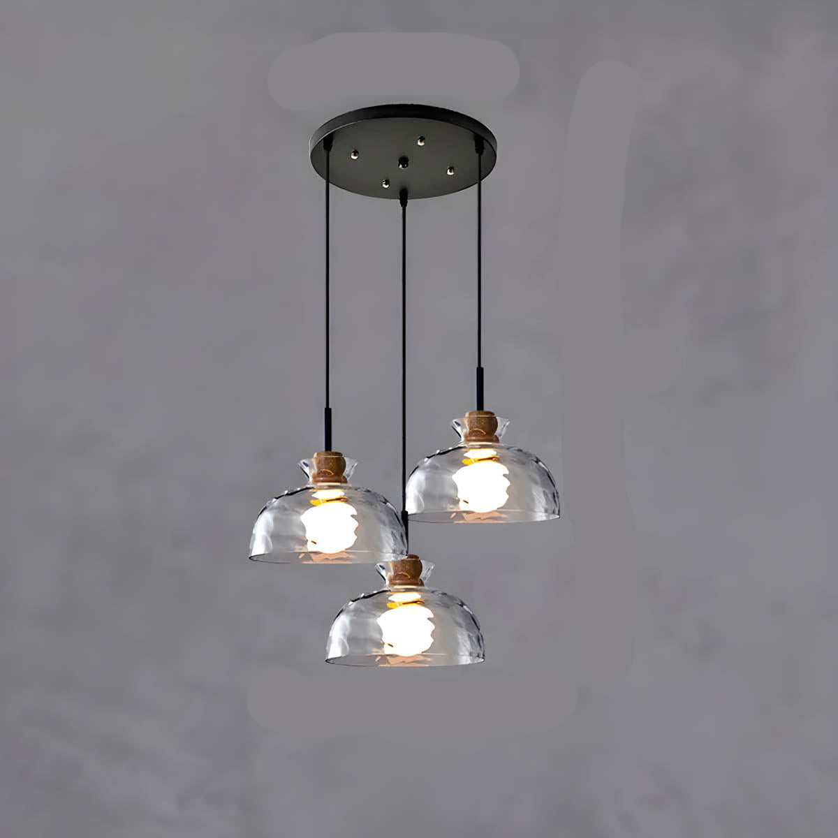 Kroonluchter Glas — één of drie lichtpunten, E27 — afbeelding 7
