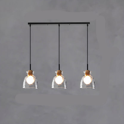 Kroonluchter Glas — één of drie lichtpunten, E27 — afbeelding 3