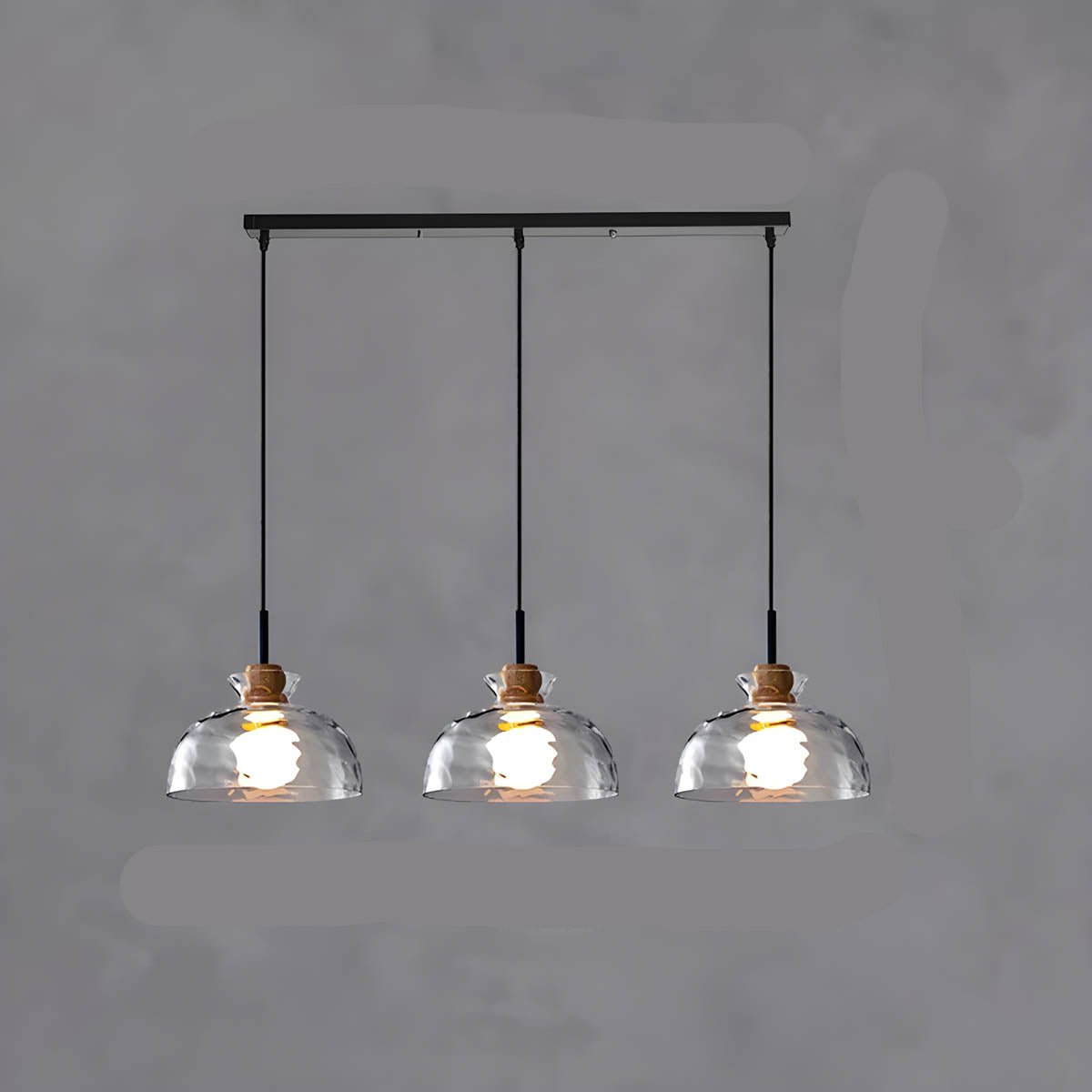 Kroonluchter Glas — één of drie lichtpunten, E27 — afbeelding 6