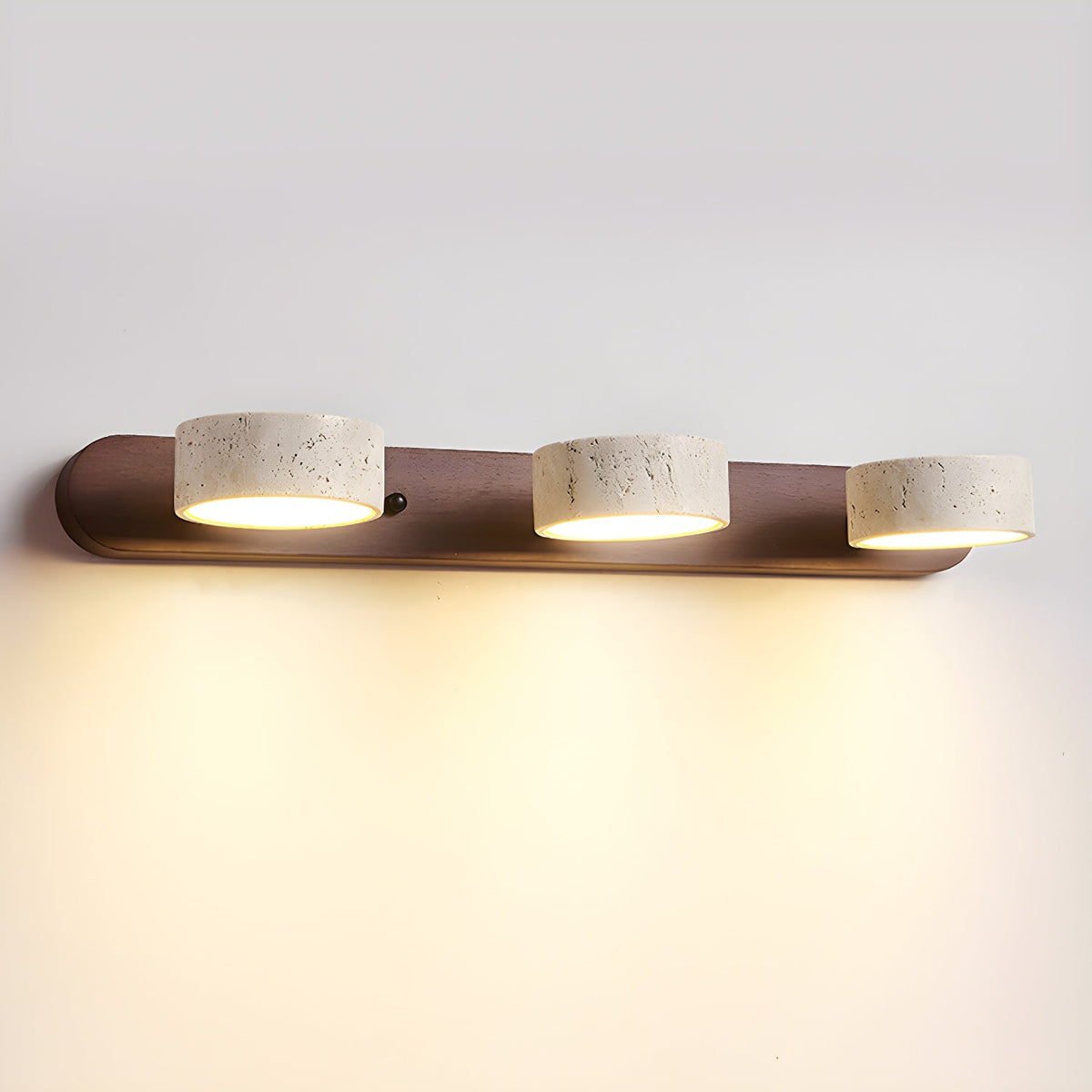 Wandlamp Travertijn Duo — hout, twee tot vier lichten — afbeelding 4