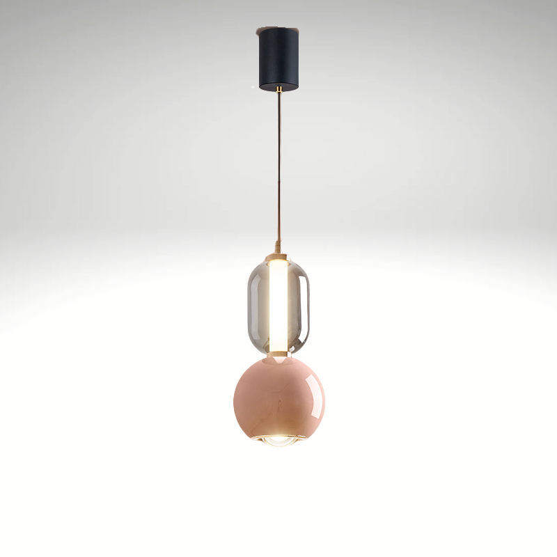 Hanglamp Nordica — ijzer, glas en acryl, 35 cm — afbeelding 4