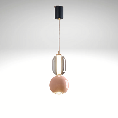 Hanglamp Nordica — ijzer, glas en acryl, 35 cm — afbeelding 4