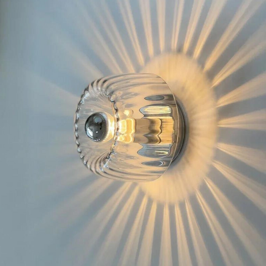 Wandlamp Bauhaus — metaal en glas, fitting E14 — afbeelding 1