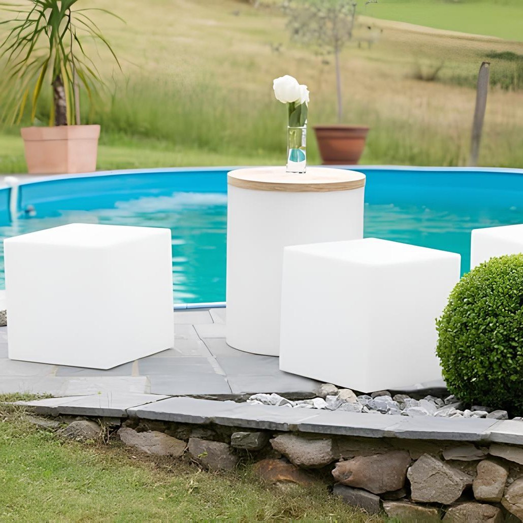 Buitenlamp Kubus — polyetheen, accu, afstandsbediening — afbeelding 5