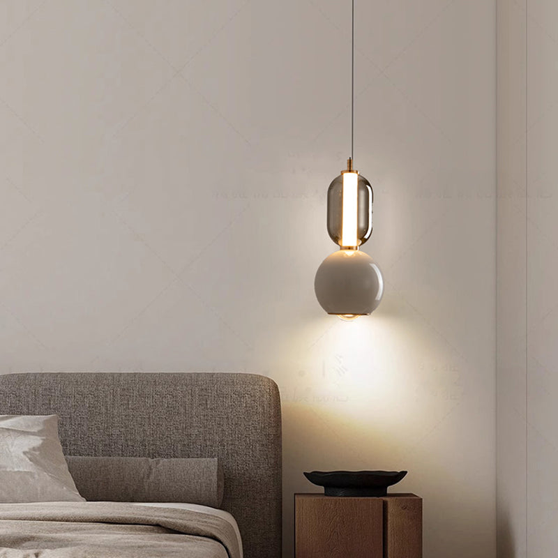 Hanglamp Nordica — ijzer, glas en acryl, 35 cm — afbeelding 3