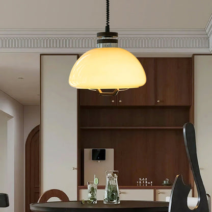 Hanglamp Vela — glas, hout en metaal, Ø 40 cm — afbeelding 2