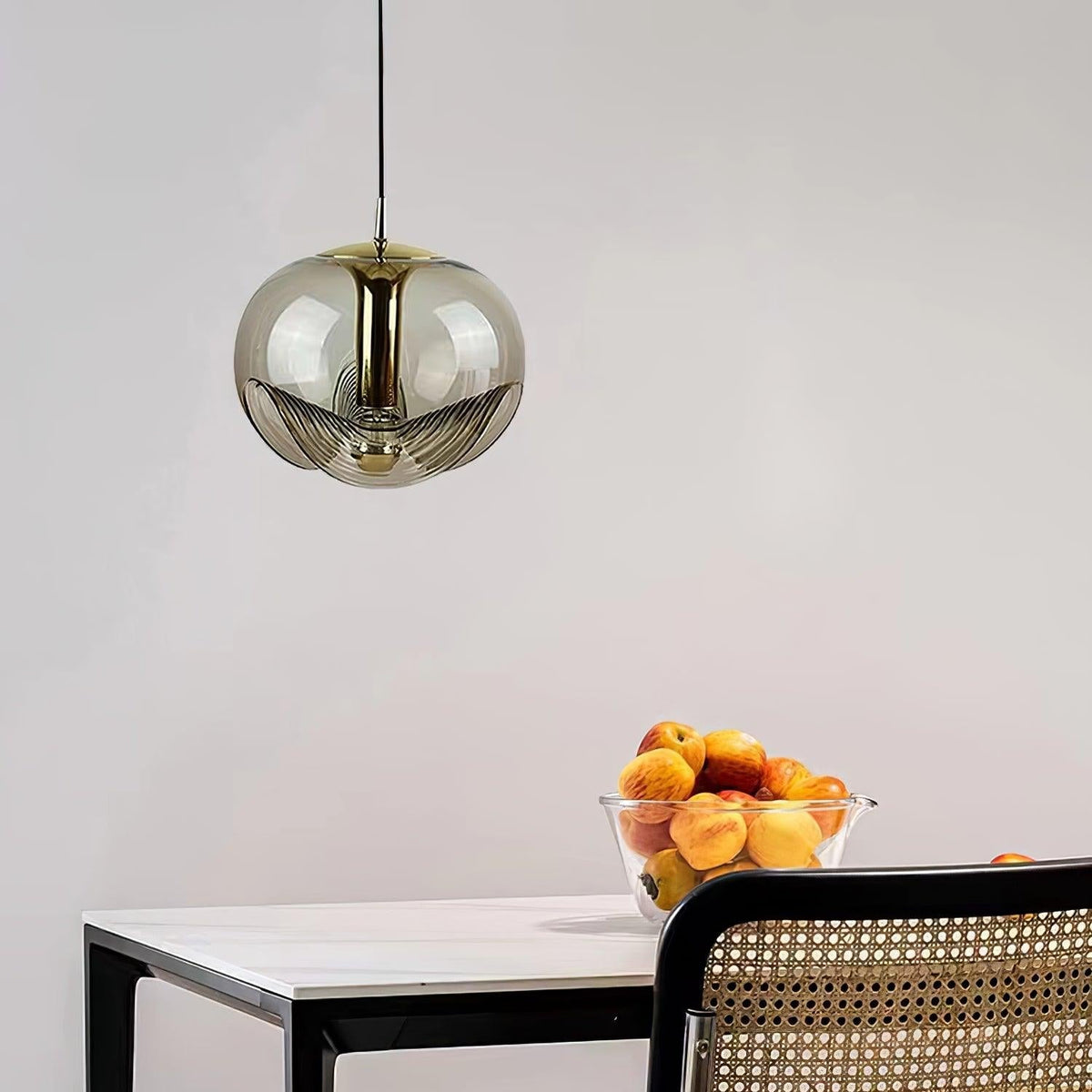 Hanglamp Golf — glas en metaal, één of drie kappen — afbeelding 3