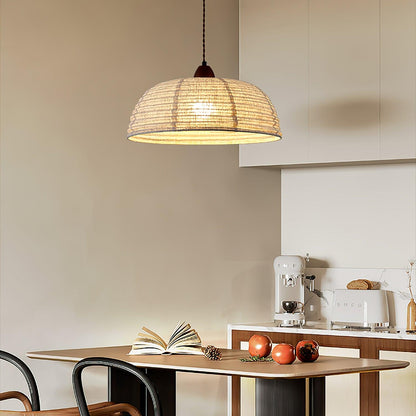 Hanglamp Naturel — hout, stof en metaal, vier maten — afbeelding 2
