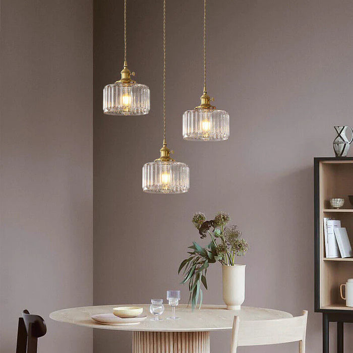 Hanglamp Cilinder — glazen kap, instelbare hoogte — afbeelding 5