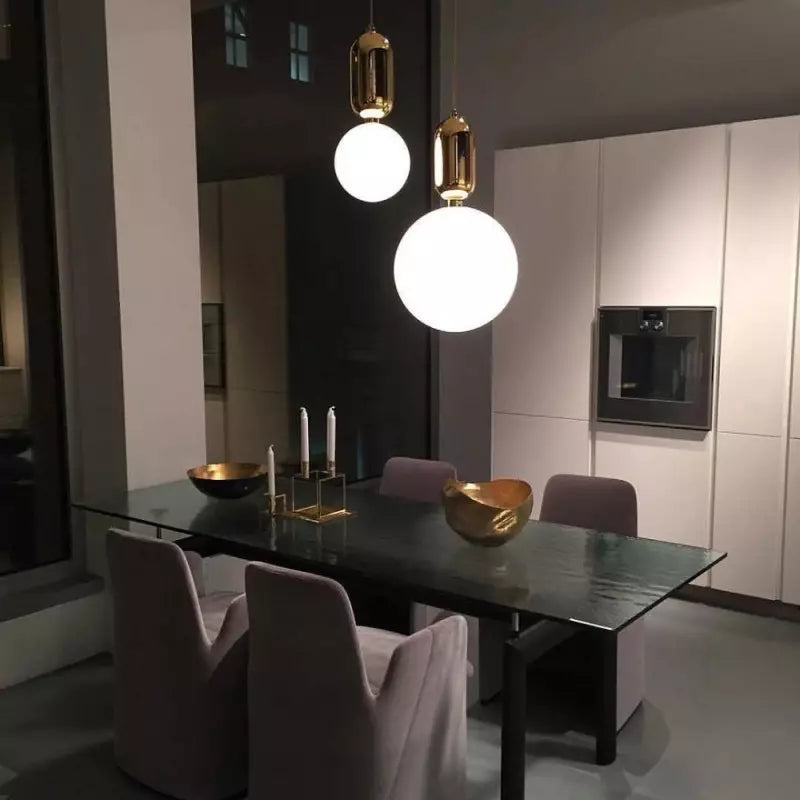 Hanglamp Bol — glas en aluminium, fitting G9 — afbeelding 2
