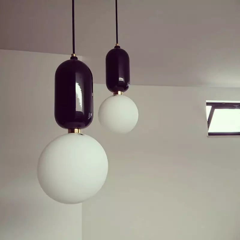 Hanglamp Bol — glas en aluminium, fitting G9 — afbeelding 3