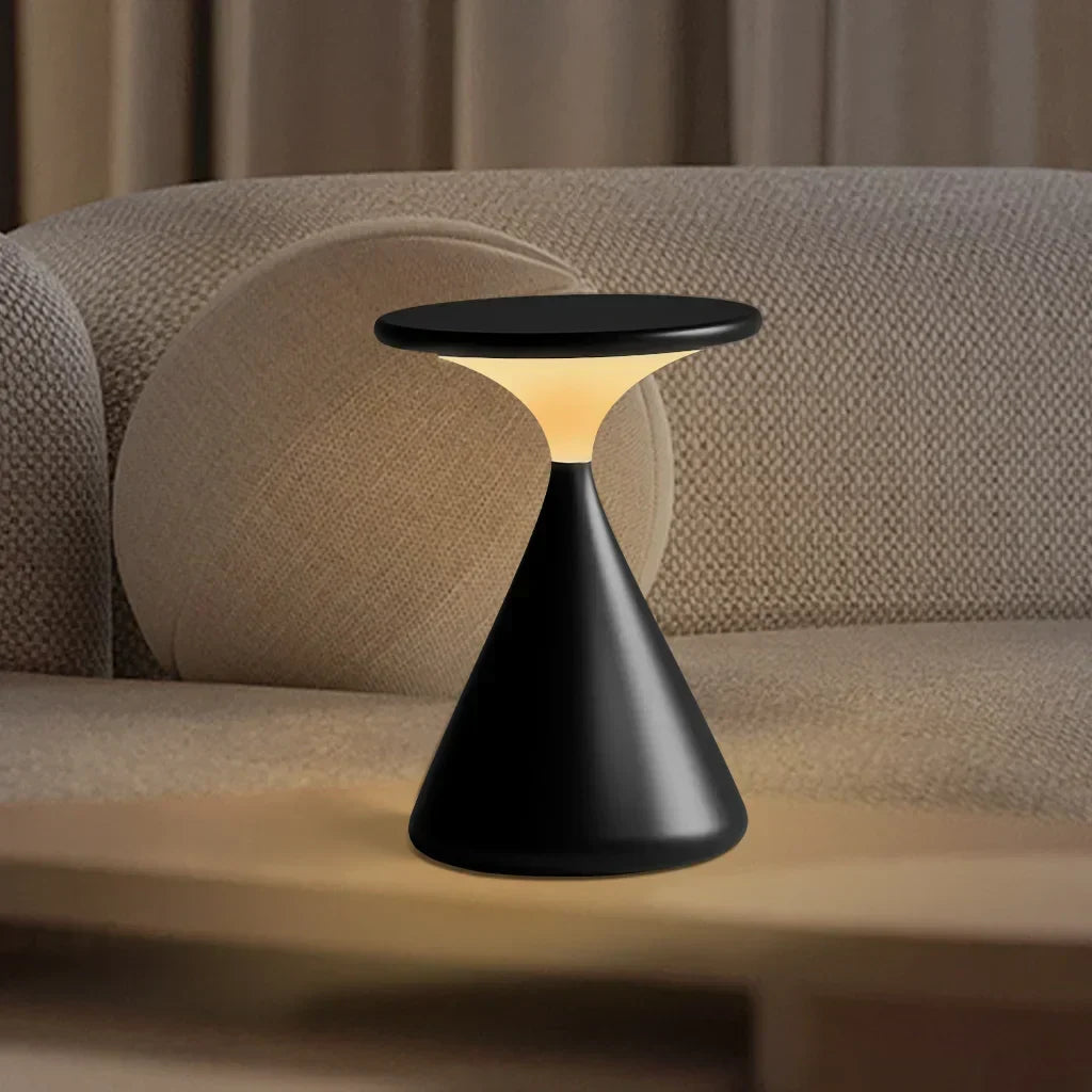 Draadloze tafellamp Aeron — zandlopervorm, USB-C — afbeelding 4