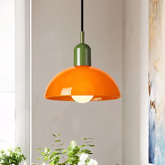 Hanglamp Schaal — gekleurd glas, twee maten — afbeelding 1
