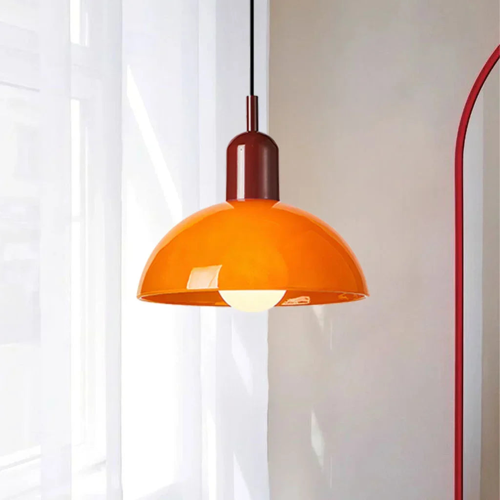 Hanglamp Schaal — gekleurd glas, twee maten — afbeelding 2