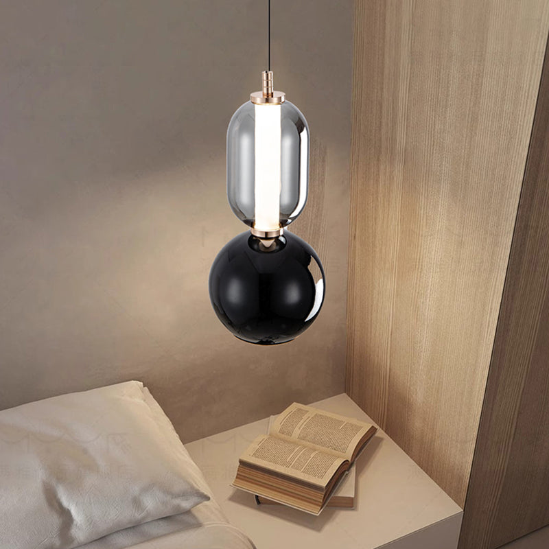 Hanglamp Nordica — ijzer, glas en acryl, 35 cm — afbeelding 2