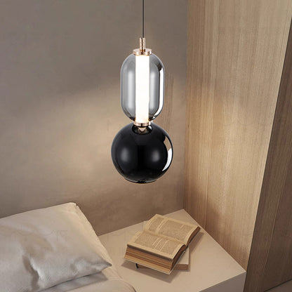 Hanglamp Nordica — ijzer, glas en acryl, 35 cm — afbeelding 2