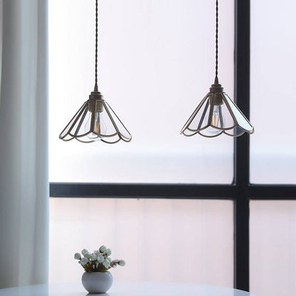 Hanglamp Messing en Glas — snoer 120 cm, drie maten — afbeelding 3