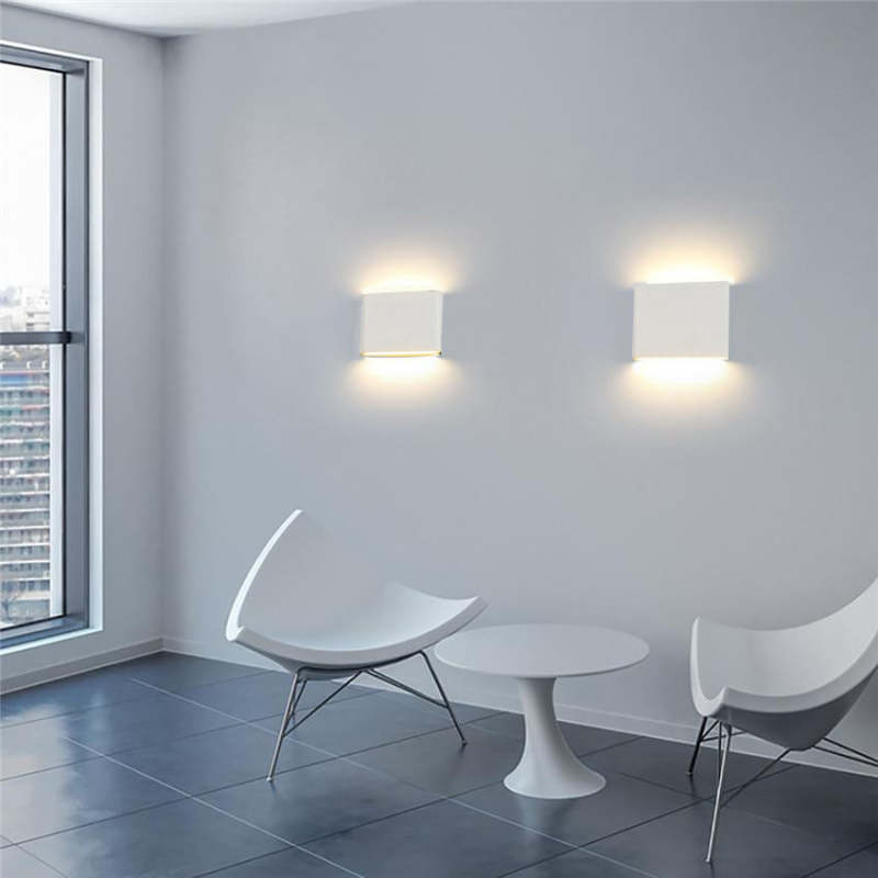 Buitenwandlamp Rechthoek — aluminium, 6 of 12 W — afbeelding 2